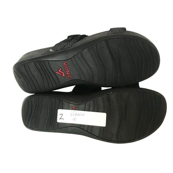 Vionic Skylar Orthoheel Womens Size 10 Black Slide Buckle Comfort Sandals - Picture 7 of 8